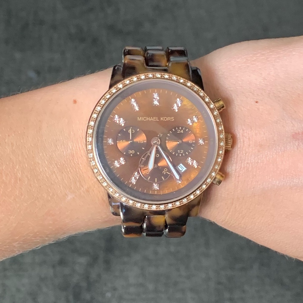 Michael Kors tortoise watch